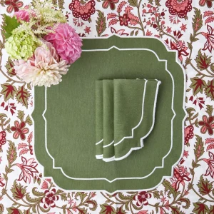 Fashion Edie Moss Green Napkins (Set Of 4) Napkins