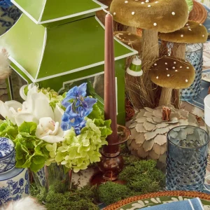 Fashion Elise Small Amber Candle Holder (Pair) Candle Holders