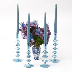 Store Elodie Blue Candle Holders (Pair) Candle Holders