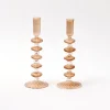 Store Elodie Chestnut Candle Holder (Pair) Candle Holders