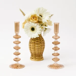 Store Elodie Chestnut Candle Holder (Pair) Candle Holders