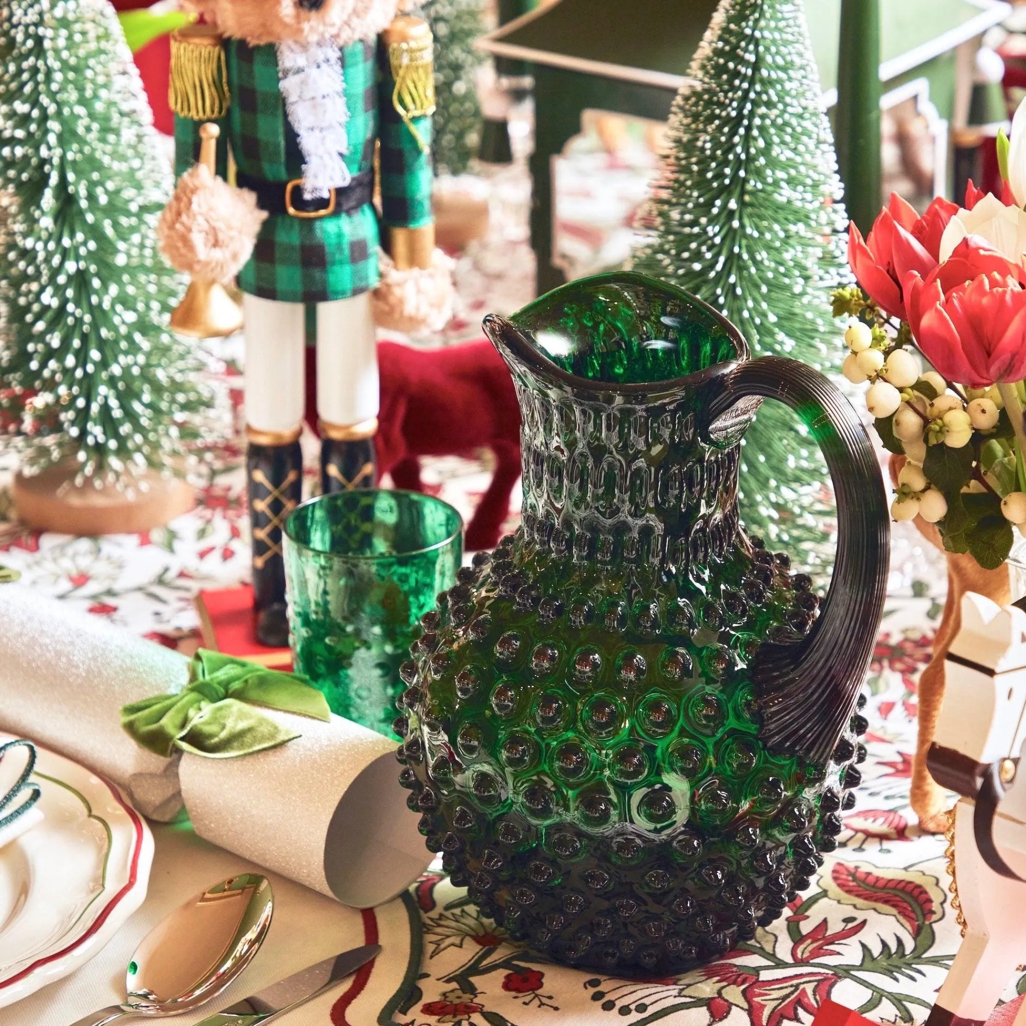 emerald_green_hobnail_jug_3.webp Discount Emerald Green Hobnail Jug Jugs