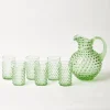 Flash Sale Emerald Hobnail Glasses & Jug Set Glasses