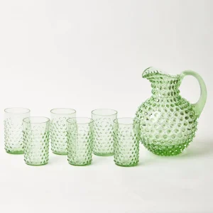 Best Emerald Hobnail Glasses & Jug Set Glassware Sets