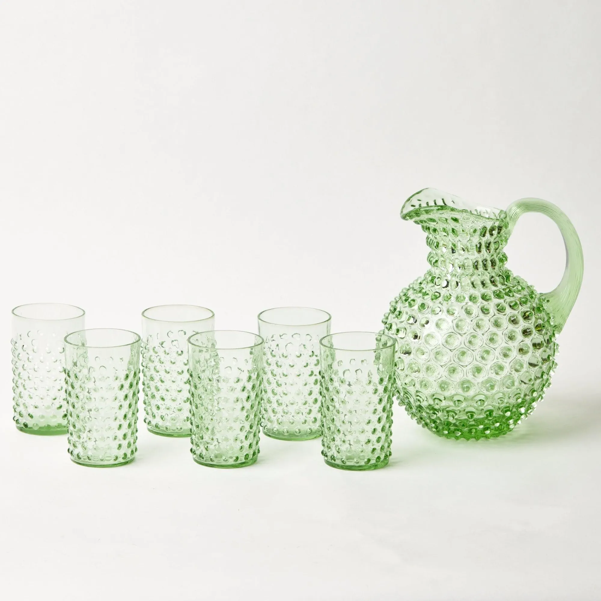 emerald_hobnail_glasses___0.webp Best Emerald Hobnail Glasses & Jug Set Glassware Sets