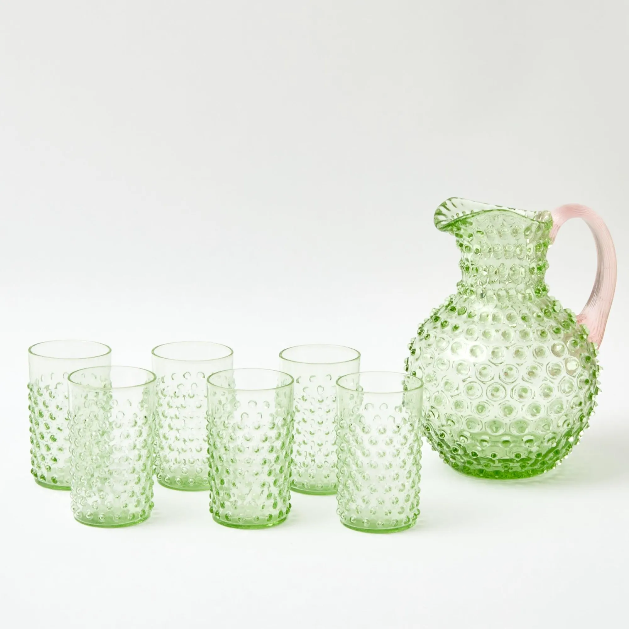 emerald_hobnail_jug__rose_10.webp Hot Emerald Hobnail Jug & Rose Handle Jugs