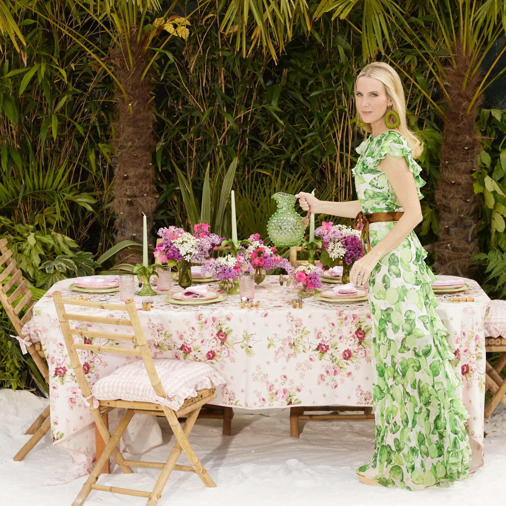 emerald_hobnail_jug__rose_6.webp Hot Emerald Hobnail Jug & Rose Handle Jugs