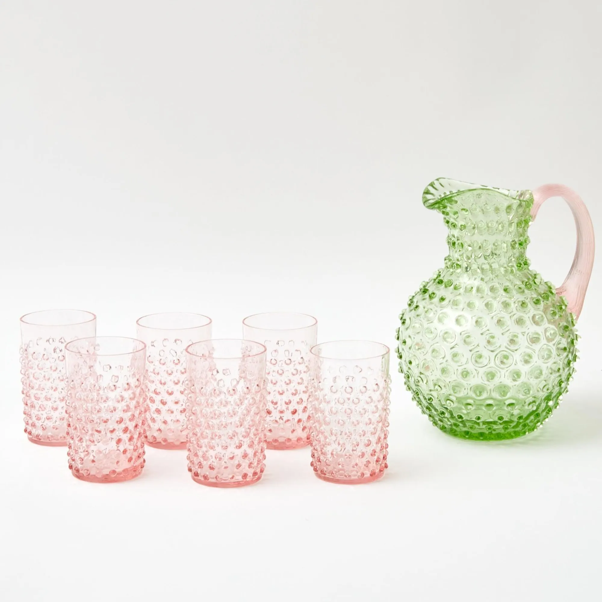 emerald_hobnail_jug__rose_7.webp Hot Emerald Hobnail Jug & Rose Handle Jugs