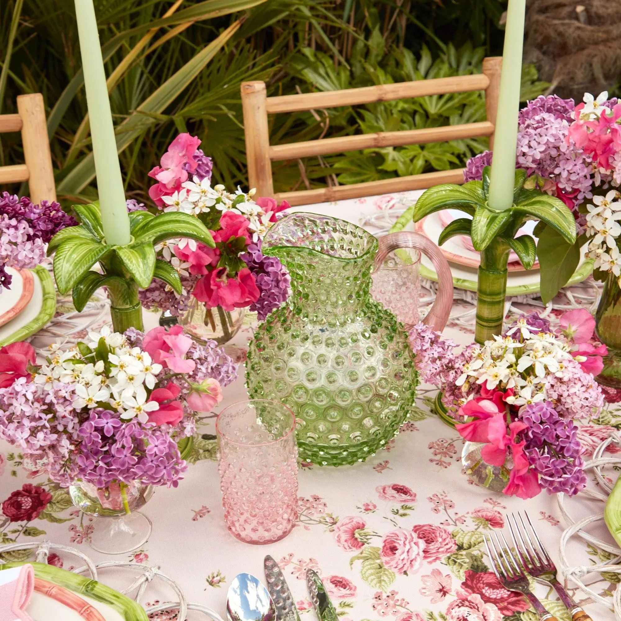 emerald_hobnail_jug__rose_8.webp Hot Emerald Hobnail Jug & Rose Handle Jugs