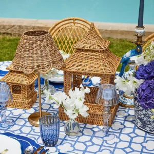 Clearance Extra Large Natural Rattan Pagoda Lantern Pagodas & Lanterns