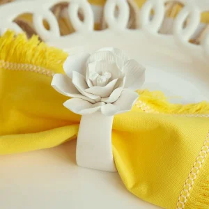Shop Fiore Porcelain Napkin Rings (Set Of 4) Napkin Rings, Bows & Wreaths