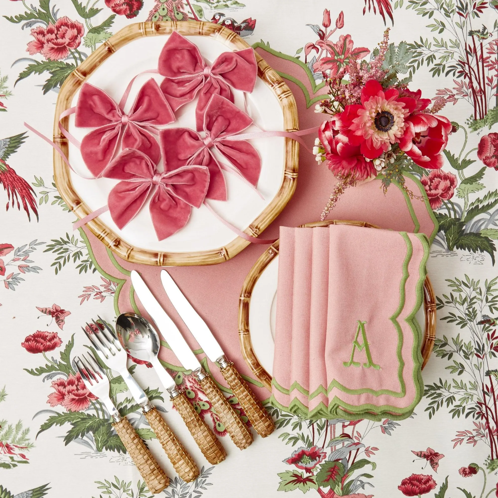 fleur_pink_napkins_set_of_12.webp Hot Fleur Pink Napkins (Set Of 4) Napkins