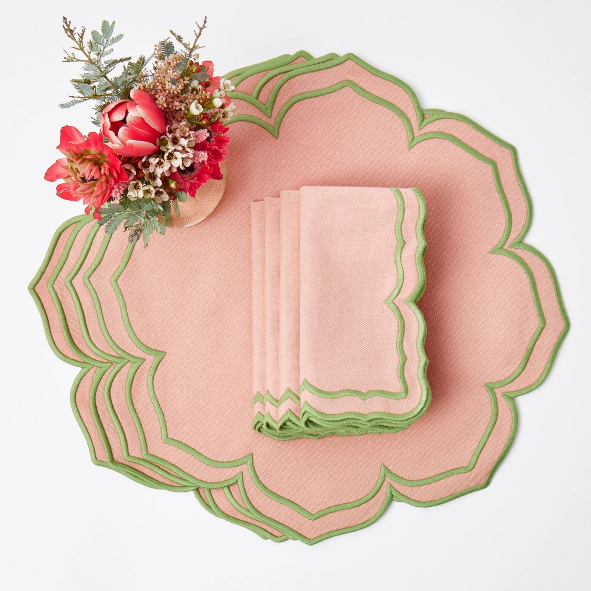fleur_pink_napkins_set_of_18.webp Hot Fleur Pink Napkins (Set Of 4) Napkins