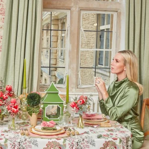 Fashion Fleur Pink Placemats & Napkins (Set Of 4) Table Linen Sets