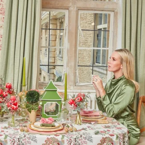 Fashion Fleur Pink Placemats & Napkins (Set Of 4) Table Linen Sets