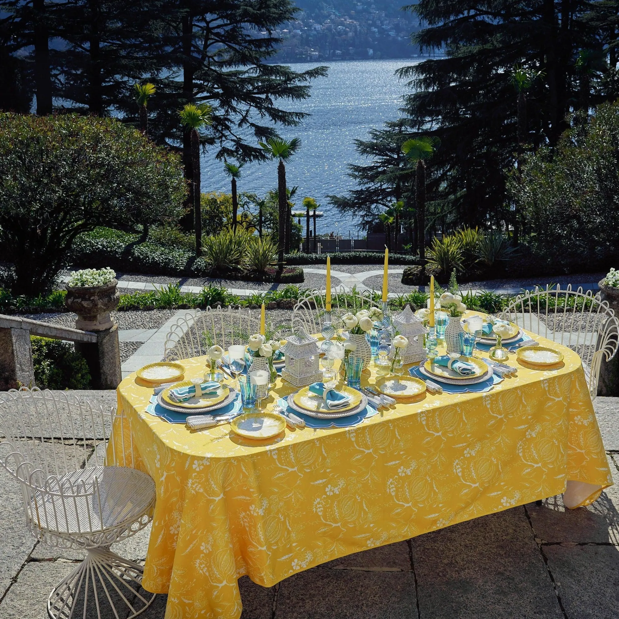 fleur_turquoise_napkins_s_10.webp Shop Fleur Turquoise Napkins (Set Of 4) Napkins