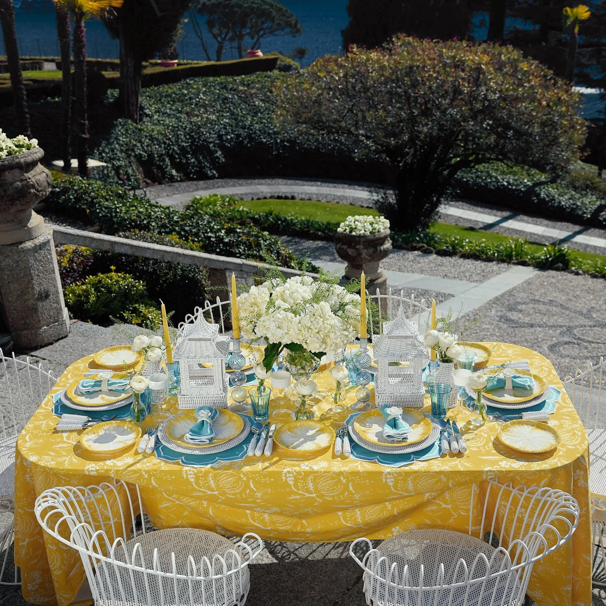fleur_turquoise_napkins_s_14.webp Shop Fleur Turquoise Napkins (Set Of 4) Napkins