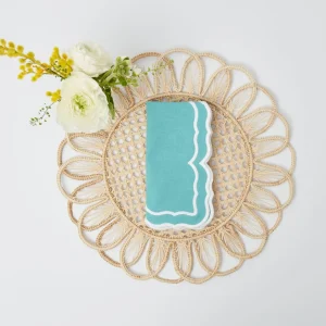 Shop Fleur Turquoise Napkins (Set Of 4) Napkins