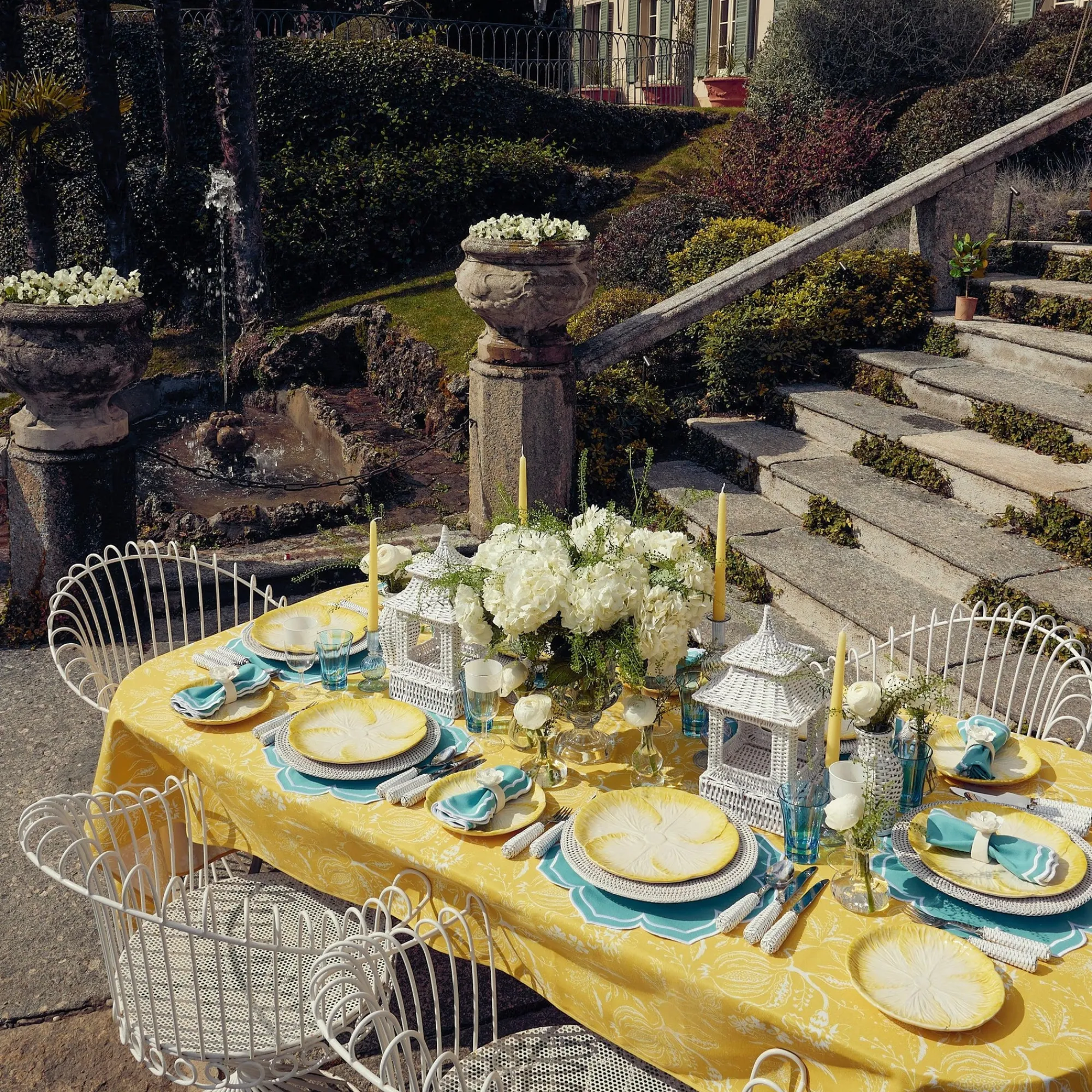 fleur_turquoise_placemats_6.webp Flash Sale Fleur Turquoise Placemats (Set Of 4) Placemats