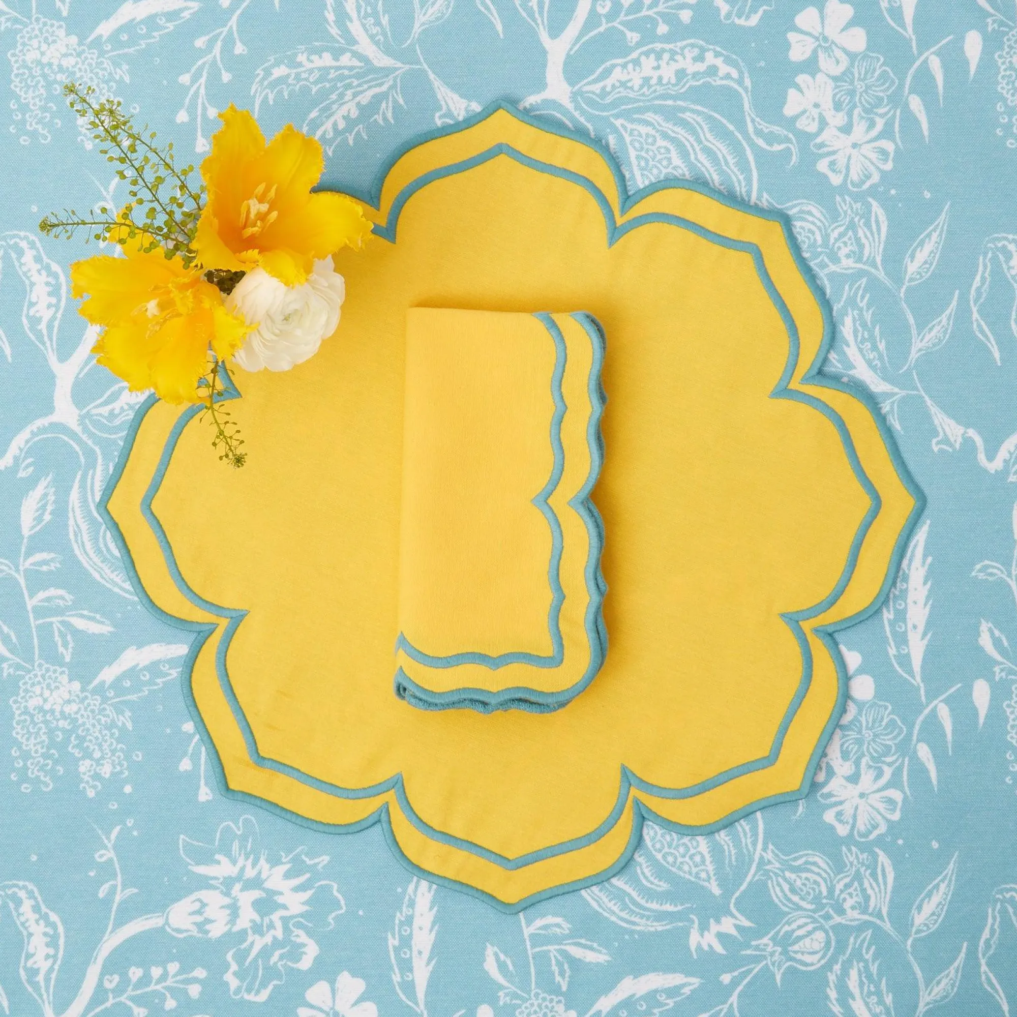 fleur_yellow_napkins_set__12.webp Fashion Fleur Yellow Napkins (Set Of 4) Napkins