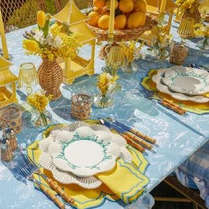 Best Sale Fleur Yellow Placemats & Napkins (Set Of 4) Table Linen Sets