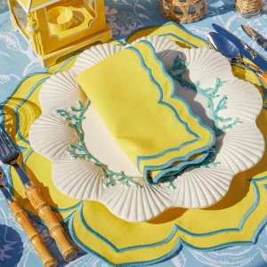 Hot Fleur Yellow Placemats (Set Of 4) Placemats