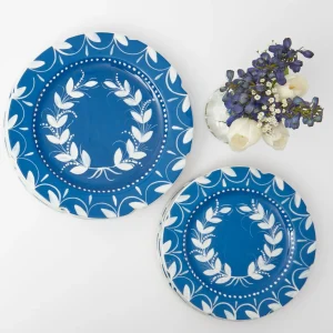 New French Blue Garland Starter Plates (Set Of 4) Starter Plates