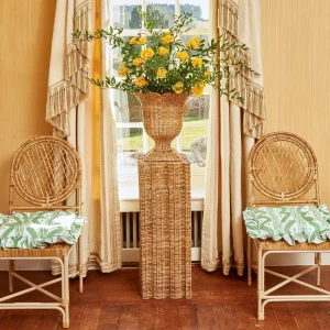 Store Frilled Green Ikat Seat Pad Cushion Cushions