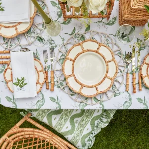 Store Frilled Green Ikat Seat Pad Cushion Cushions