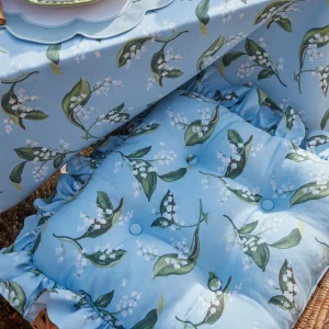 Best Sale Frilled Lily Of The Valley Seat Pad Cushion (Set Of 4) Cushions
