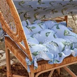 Best Sale Frilled Lily Of The Valley Seat Pad Cushion (Set Of 4) Cushions