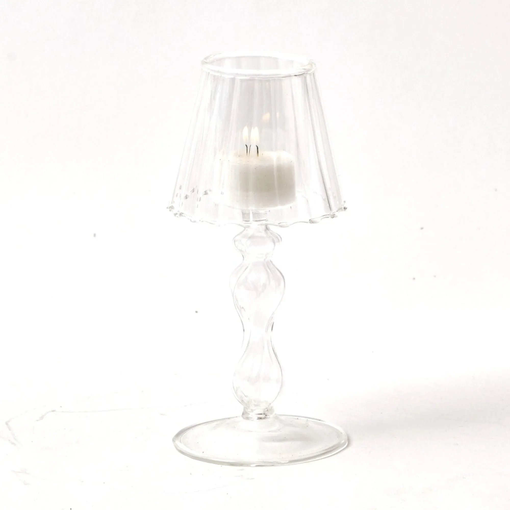 glass_lantern_tea_light_h_17-1.webp Online Glass Lantern Tea Light Holder (Pair) - 18Cm Candle Holders