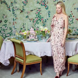 Online Green & White Rim Water Glasses (Set Of 4) Glasses