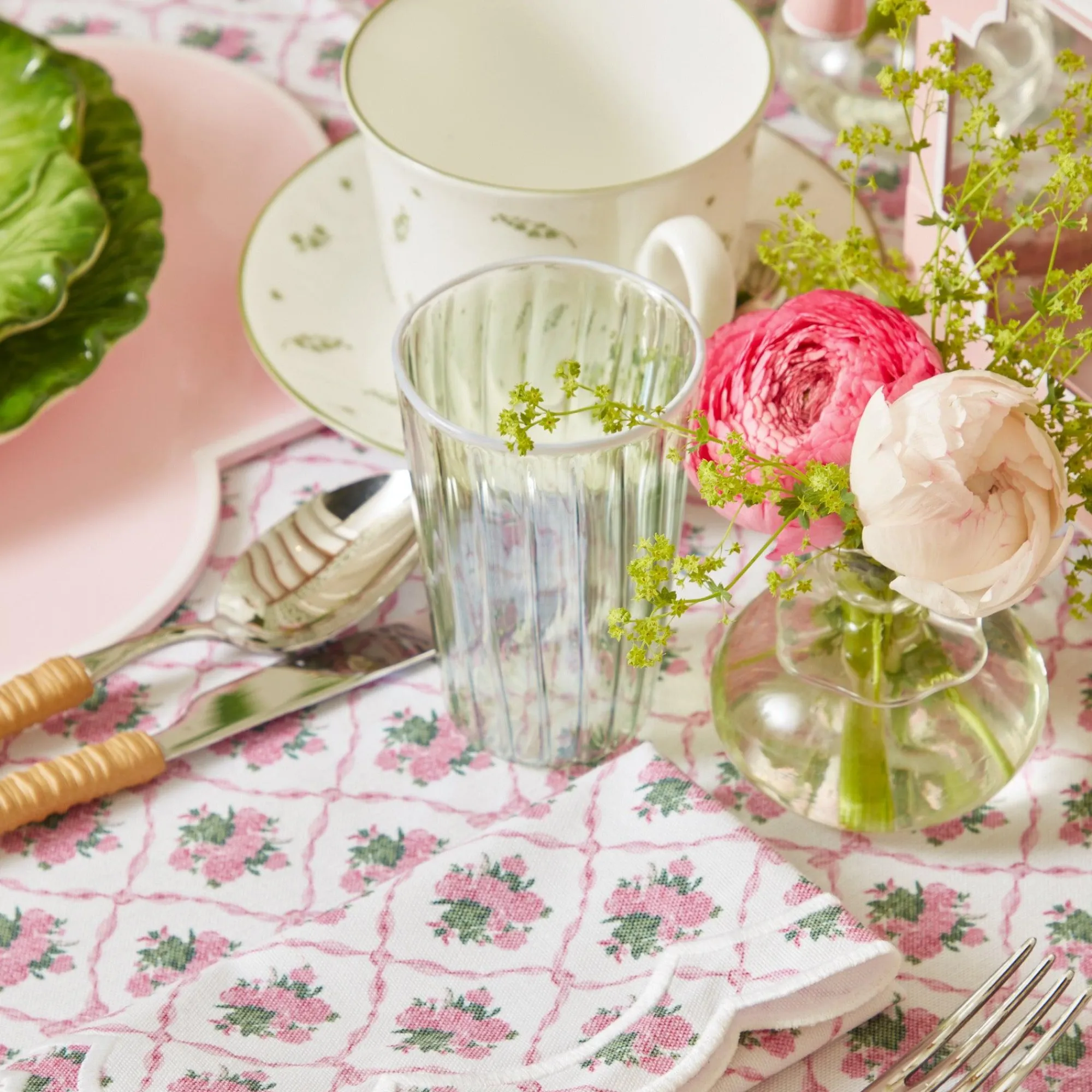 green__white_rim_water_gl_2.webp Online Green & White Rim Water Glasses (Set Of 4) Glasses