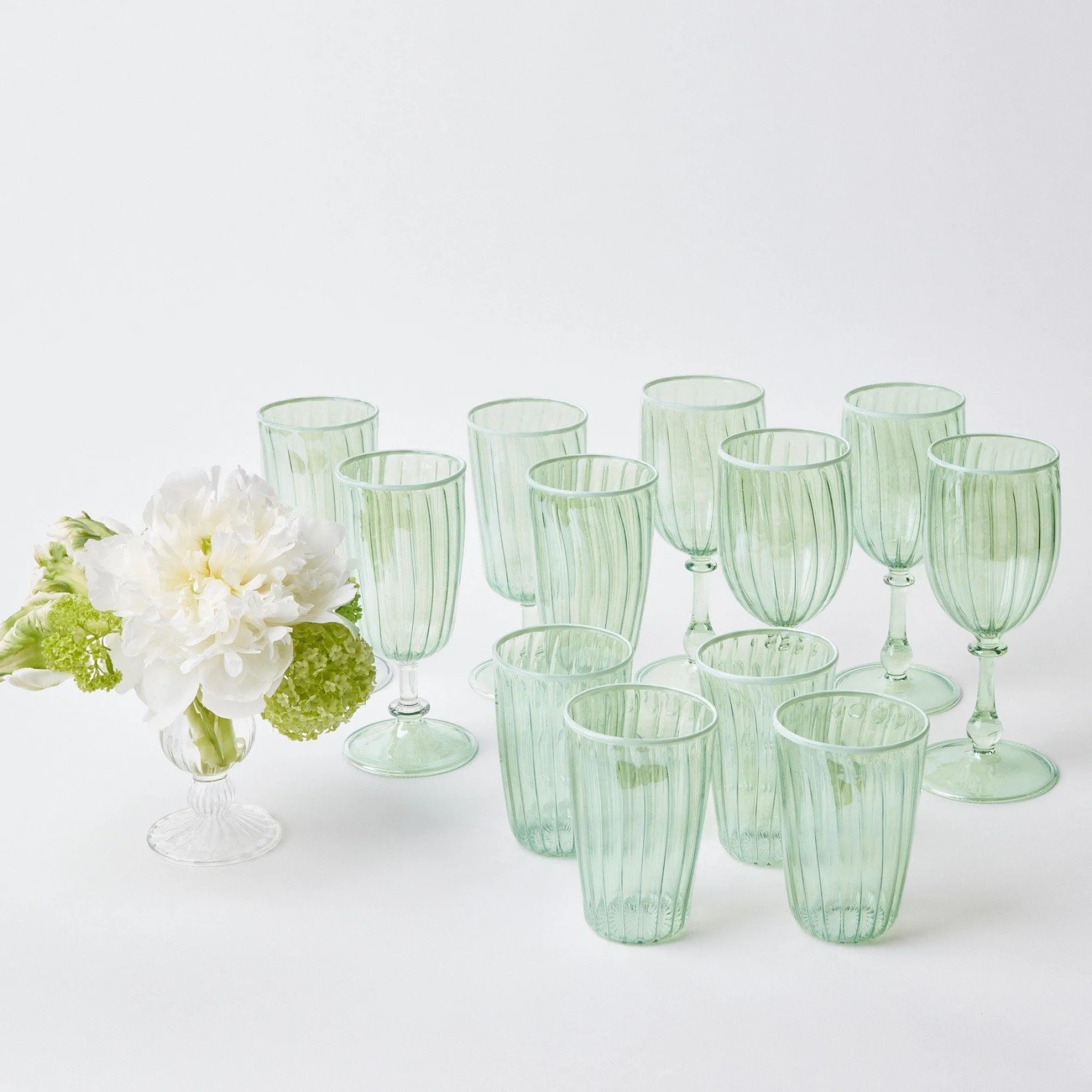 green__white_rim_water_gl_20.webp Online Green & White Rim Water Glasses (Set Of 4) Glasses