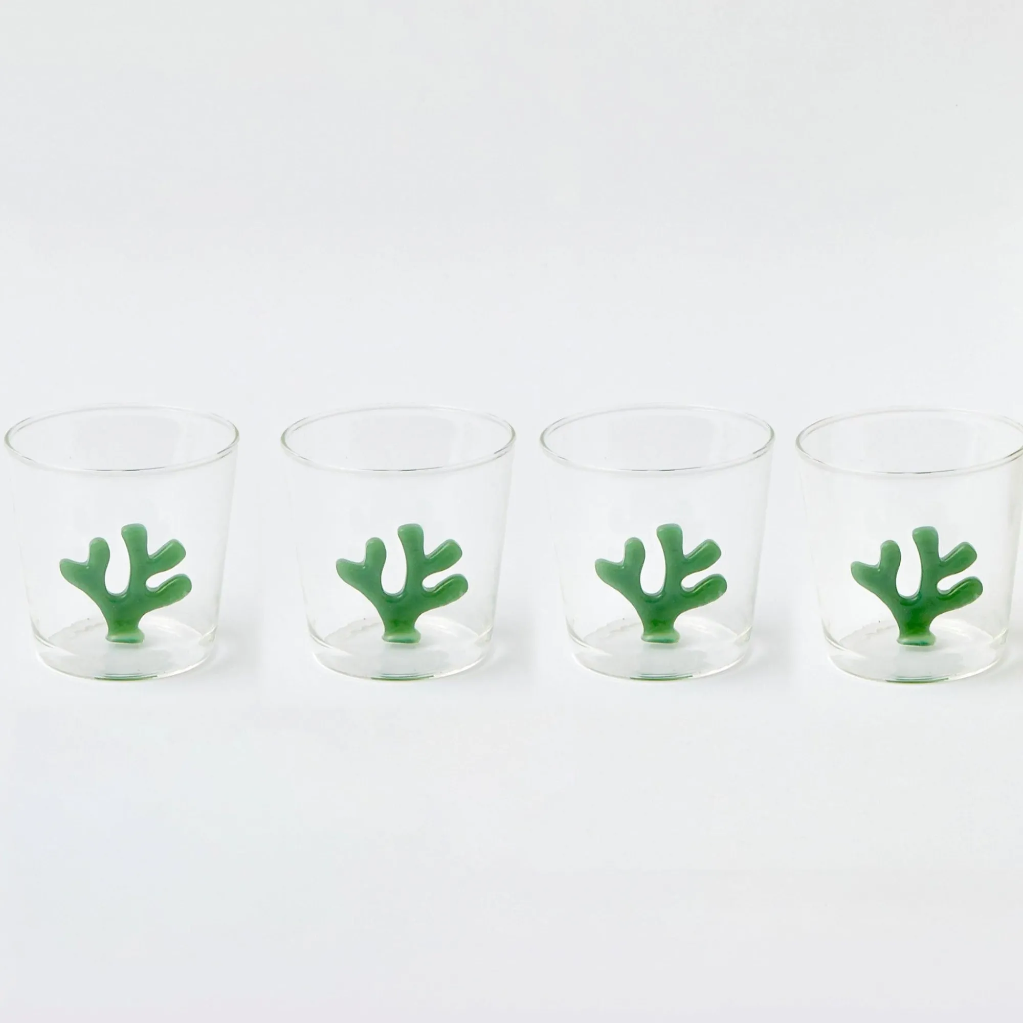 green_coral_glasses_set_o_10.webp Best Green Coral Glasses (Set Of 4) Glasses