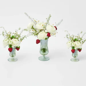 Cheap Green Fluted Vase Set Vases