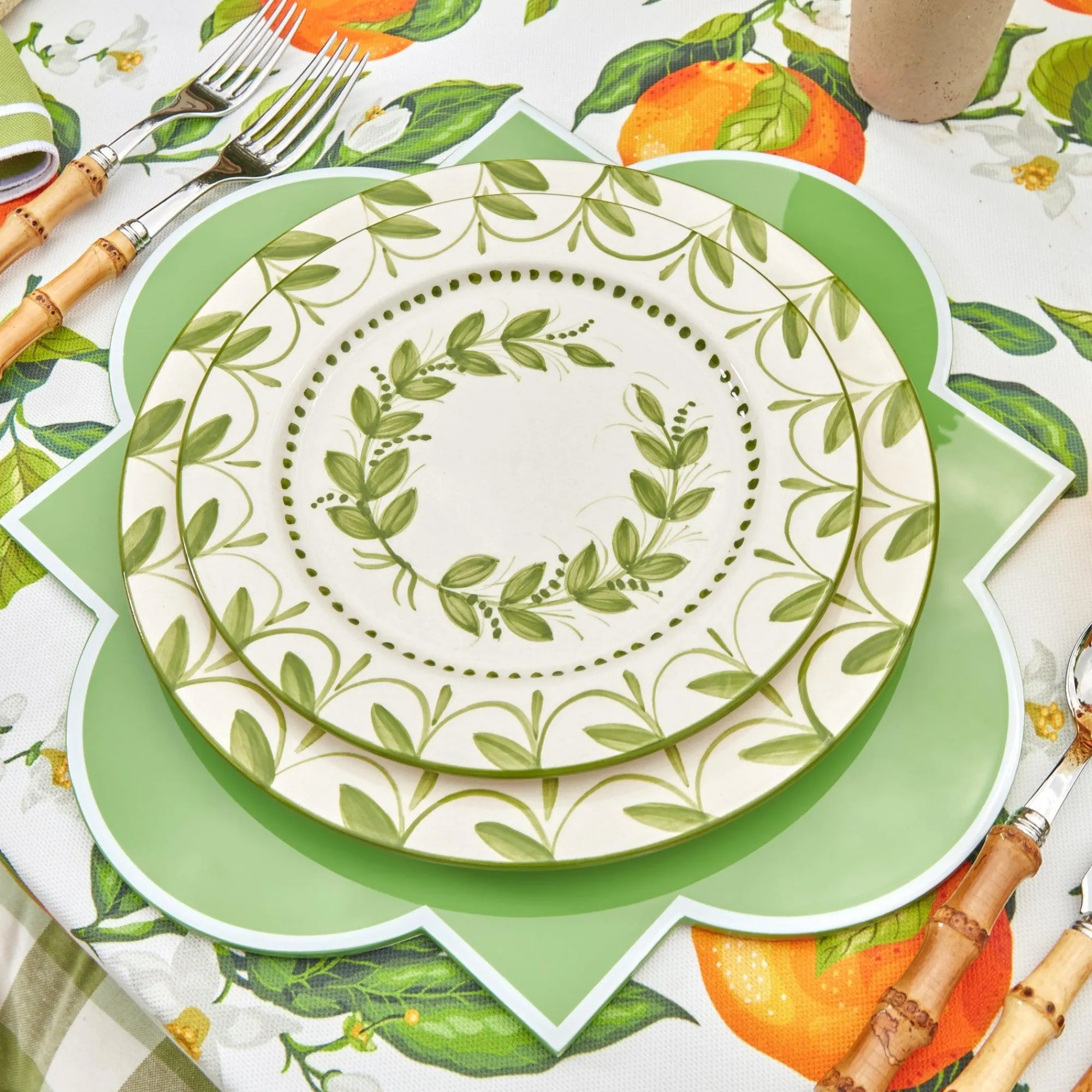 green_garland_starter_pla_1.webp Best Sale Green Garland Starter Plates (Set Of 4) Crockery Sets