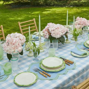 Flash Sale Green Geometric Bamboo Starter Plate (Set Of 4) Crockery Sets