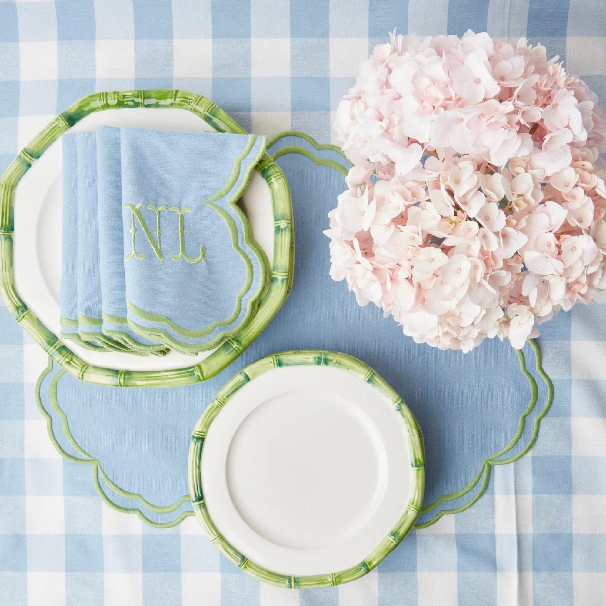 green_geometric_bamboo_st_17-2.webp Shop Green Geometric Bamboo Starter Plate (Set Of 4) Starter Plates