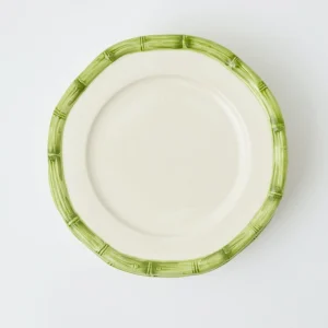 Shop Green Geometric Bamboo Starter Plate (Set Of 4) Starter Plates
