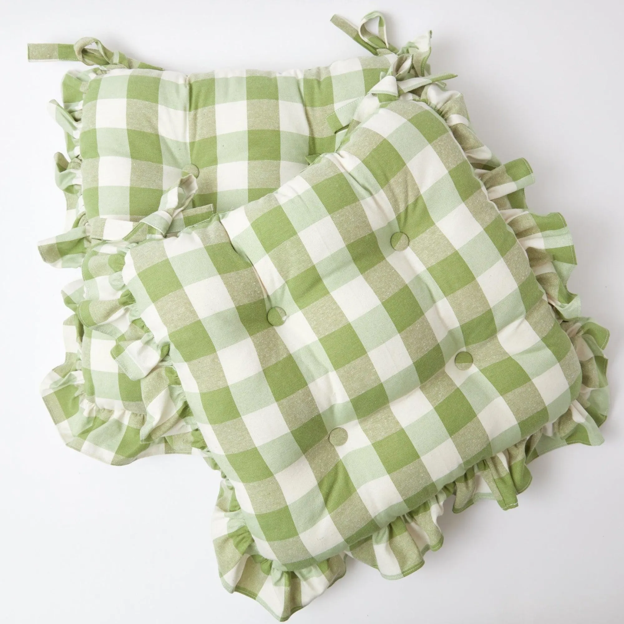green_gingham_ruffle_seat_6-1.webp Cheap Green Gingham Ruffle Seat Pad Cushion Cushions