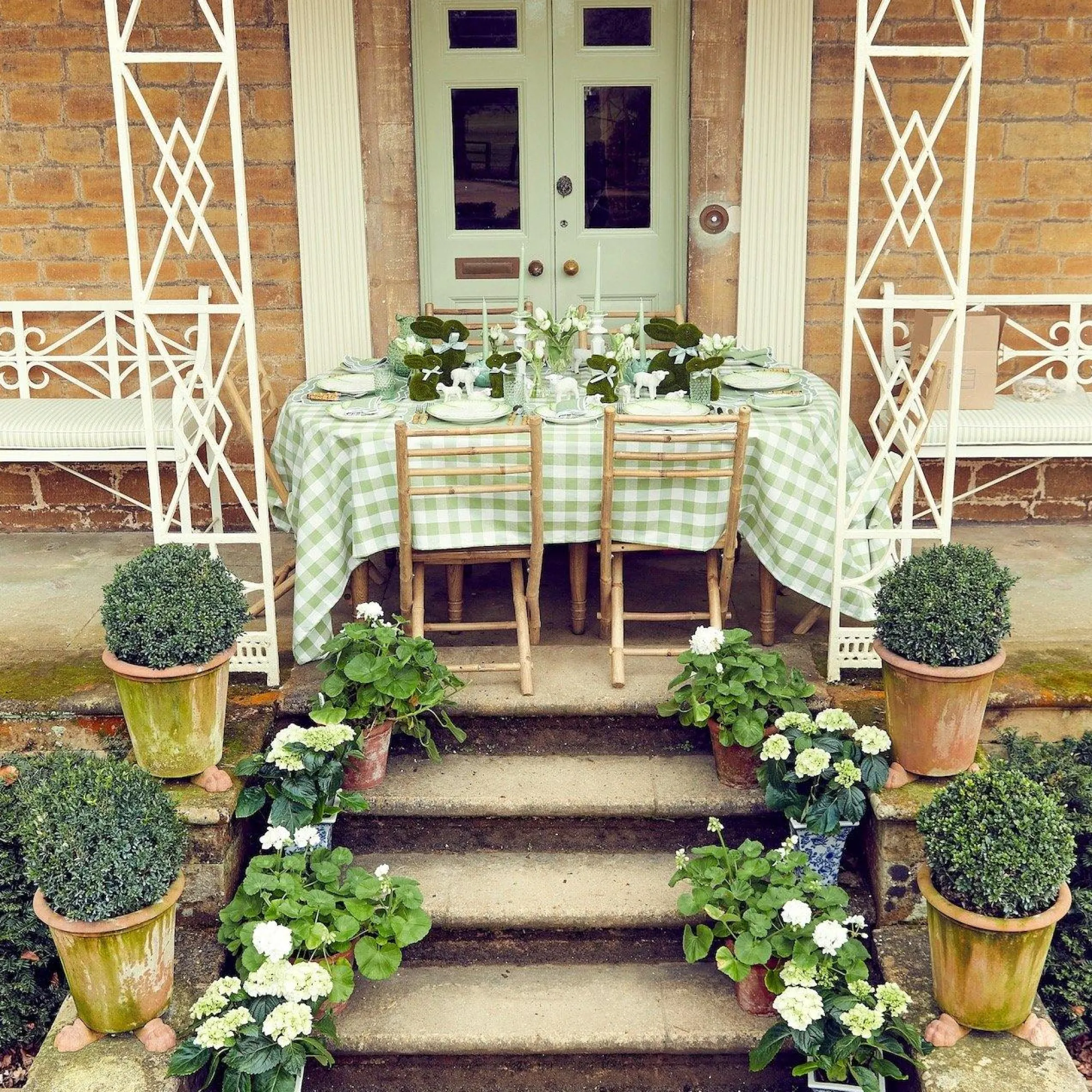 green_gingham_tablecloth_10.webp Flash Sale Green Gingham Tablecloth Tablecloths