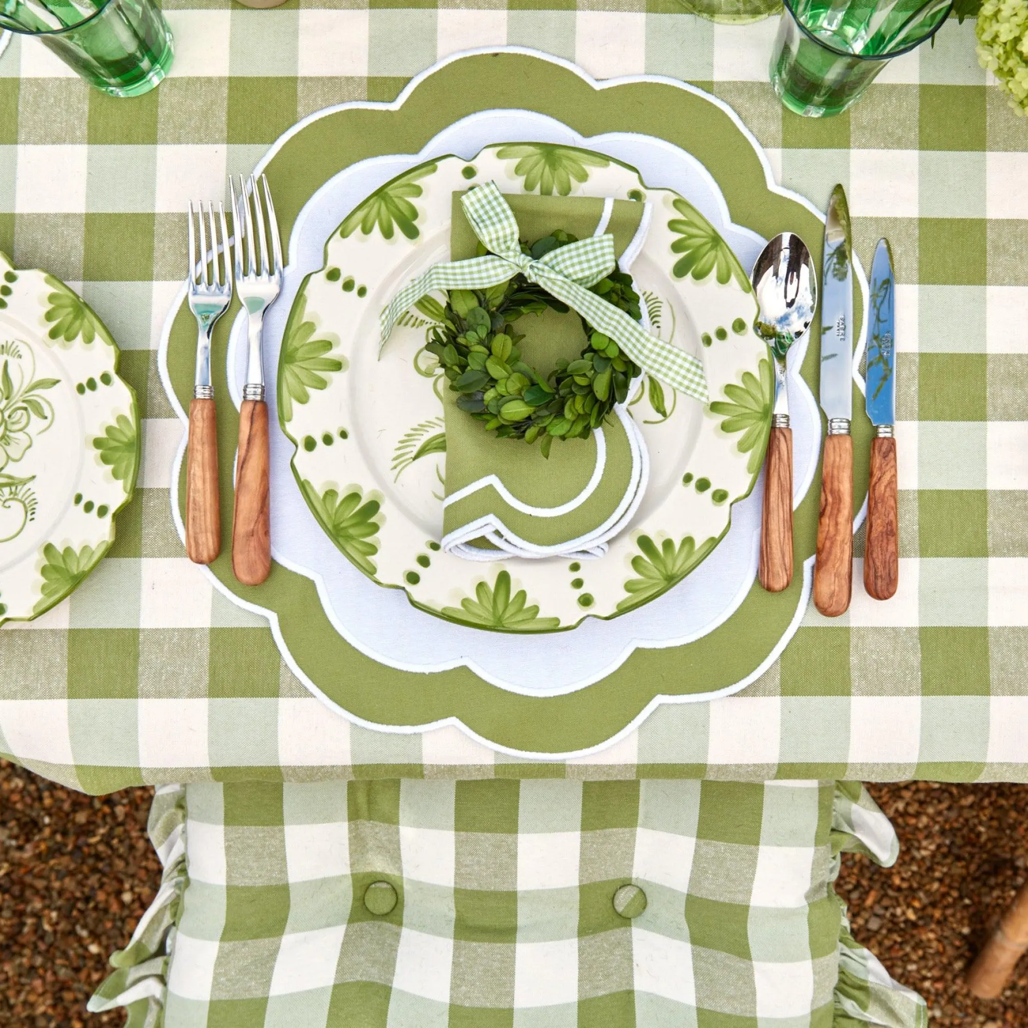 green_gingham_tablecloth_3.webp Flash Sale Green Gingham Tablecloth Tablecloths