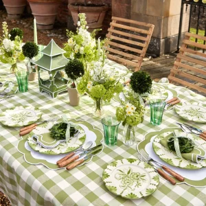 Flash Sale Green Gingham Tablecloth Tablecloths