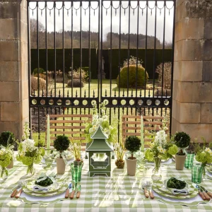 Flash Sale Green Gingham Tablecloth Tablecloths