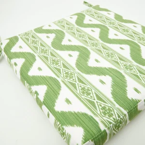 New Green Ikat Seat Pad Cushion Cushions