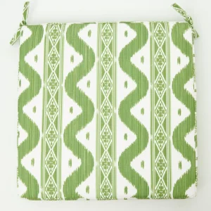 New Green Ikat Seat Pad Cushion Cushions