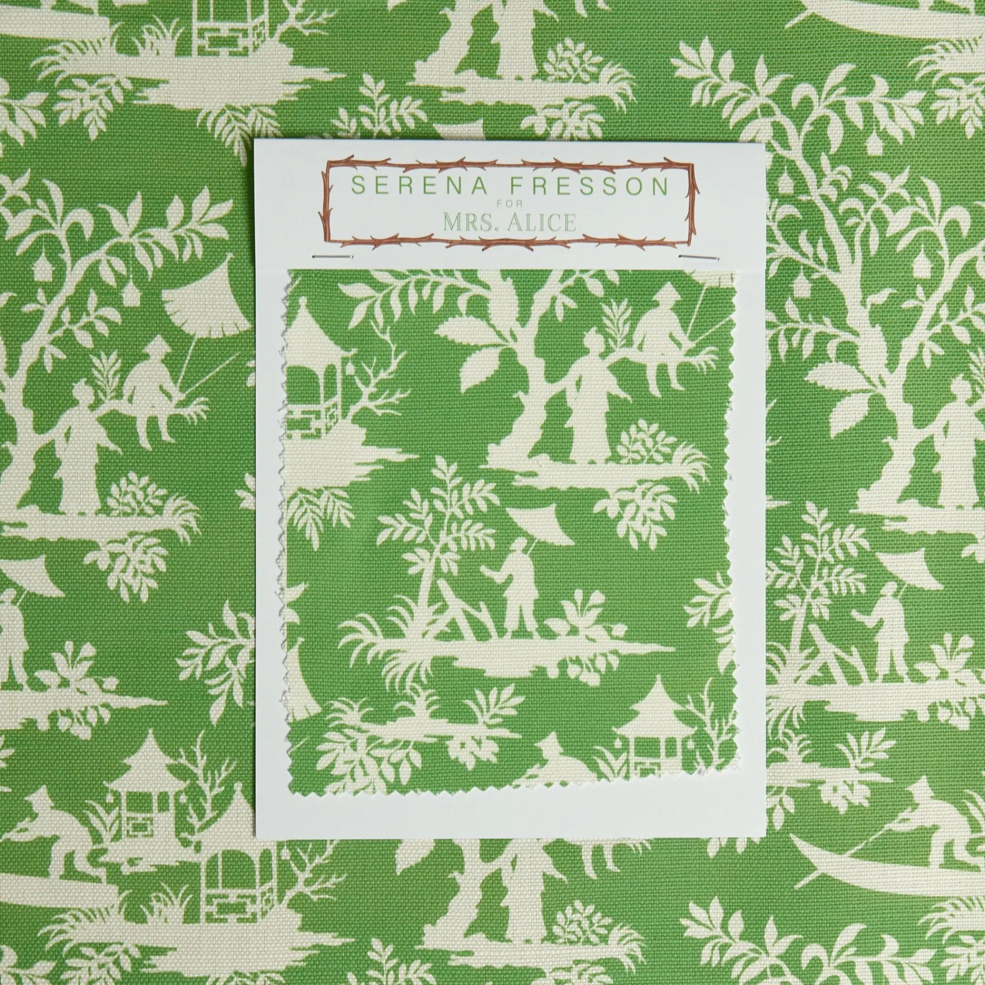 green_pagoda_garden_fabri_3.webp Outlet Green Pagoda Garden Fabric Serena Fresson Fabrics