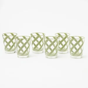 Best Green Swirl Outdoor Glasses (Set Of 6) Glasses
